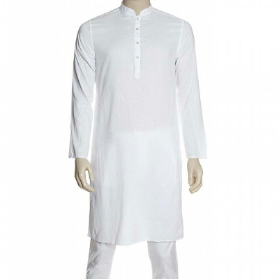 Picture of Sada Cotton Semilong Uoynotika Panjabi - কাপল ড্রেস শাড়ি