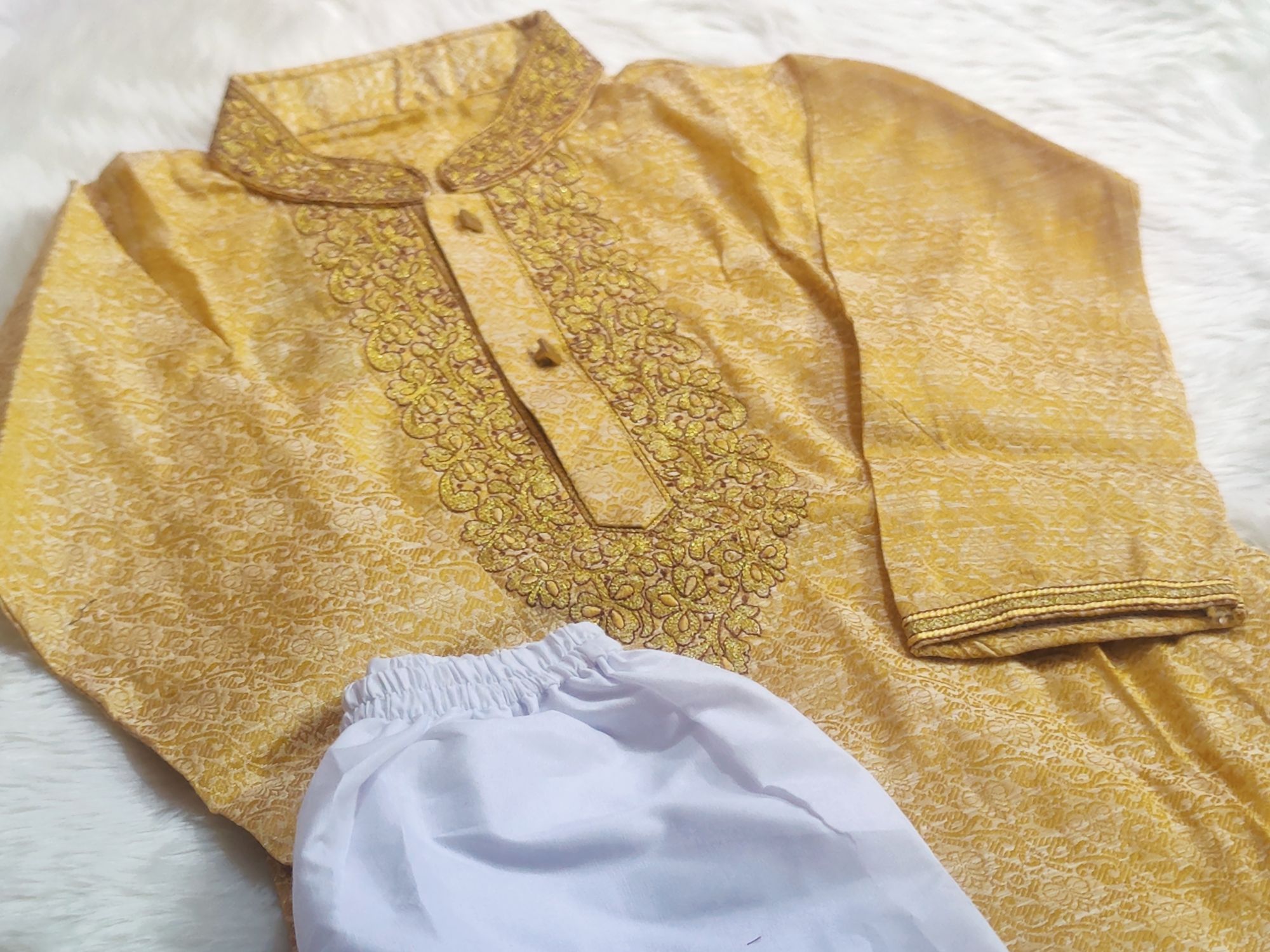 Picture of fasionable indian karchupi design boys panjabi