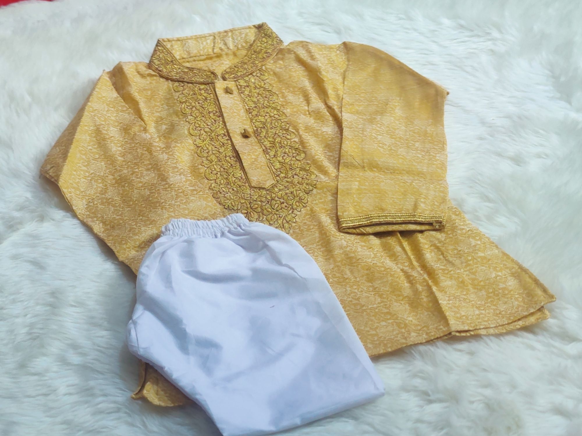 Picture of fasionable indian karchupi design boys panjabi