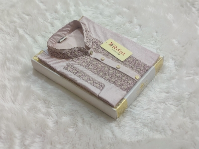 Picture of Exclusive brush cotton semilong panjabi