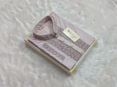 Picture of Exclusive brush cotton semilong panjabi