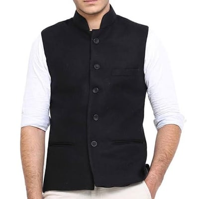 Picture of Mens Fasionable coats black waistecoat