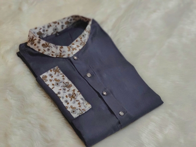 Picture of Eid special solid colour new desing semilong fasionable cotton panjabi