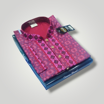 Picture of Semilong fasionable ambrodary work kurtas fon Men