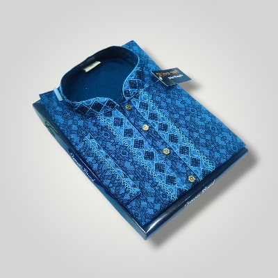Picture of Semilong fasionable ambrodary work kurtas fon Men