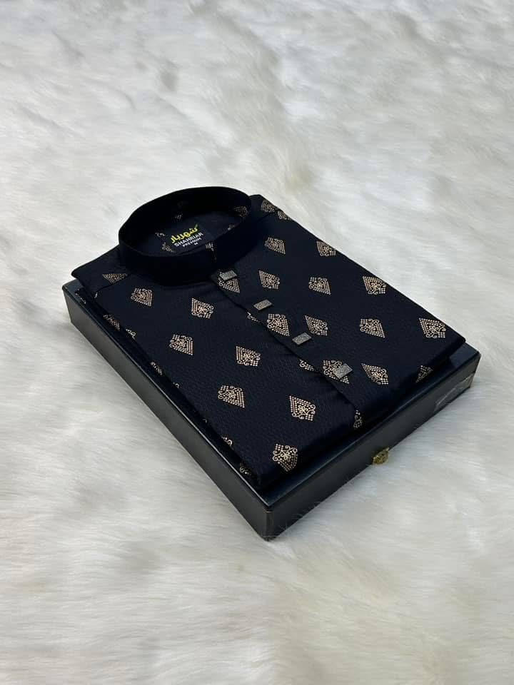 Picture of The semilong designs super cotton fabric Panjabi