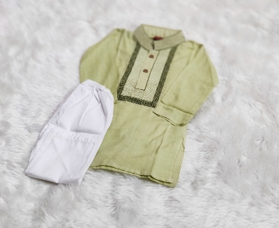 Picture of New design baby panjabi  kids pest colour  new design panjabi