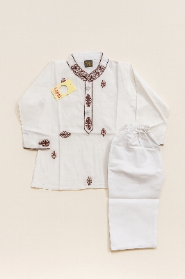 Picture of Trendsetter -Kids panjabi set/baby fasionable panjabi set, soft cotton white colour baby panjabi/eid ul ajha special panjabi- Inventive Choice