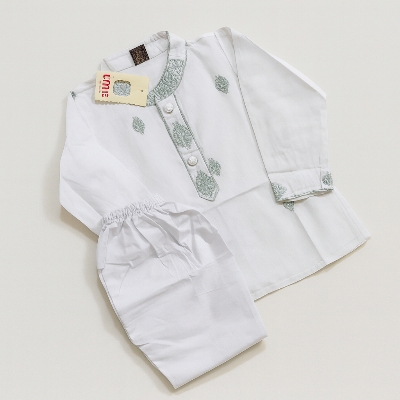 Picture of Trendsetter -Kids panjabi set/baby fasionable panjabi set, soft cotton white colour baby panjabi/eid ul ajha special panjabi- Inventive Choice