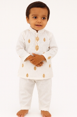 Picture of Trendsetter -Kids panjabi set/baby fasionable panjabi set, soft cotton white colour baby panjabi/eid ul ajha special panjabi- Inventive Choice