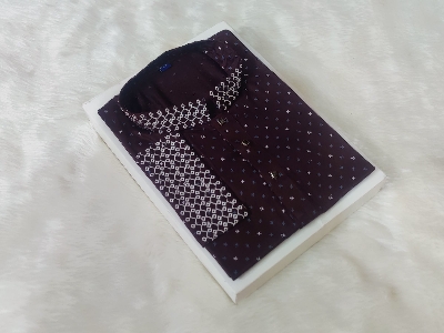 Picture of Glassy sunshine chinese printed high quality febric semi long fashionable semilong panjabi