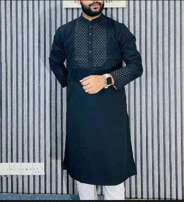 Picture of Super duper viral semilong eid spcial solid colour mens premium panjabi (stich febric)