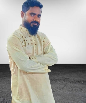 Picture of offwhite colour semilong  ambrodary work panjabi