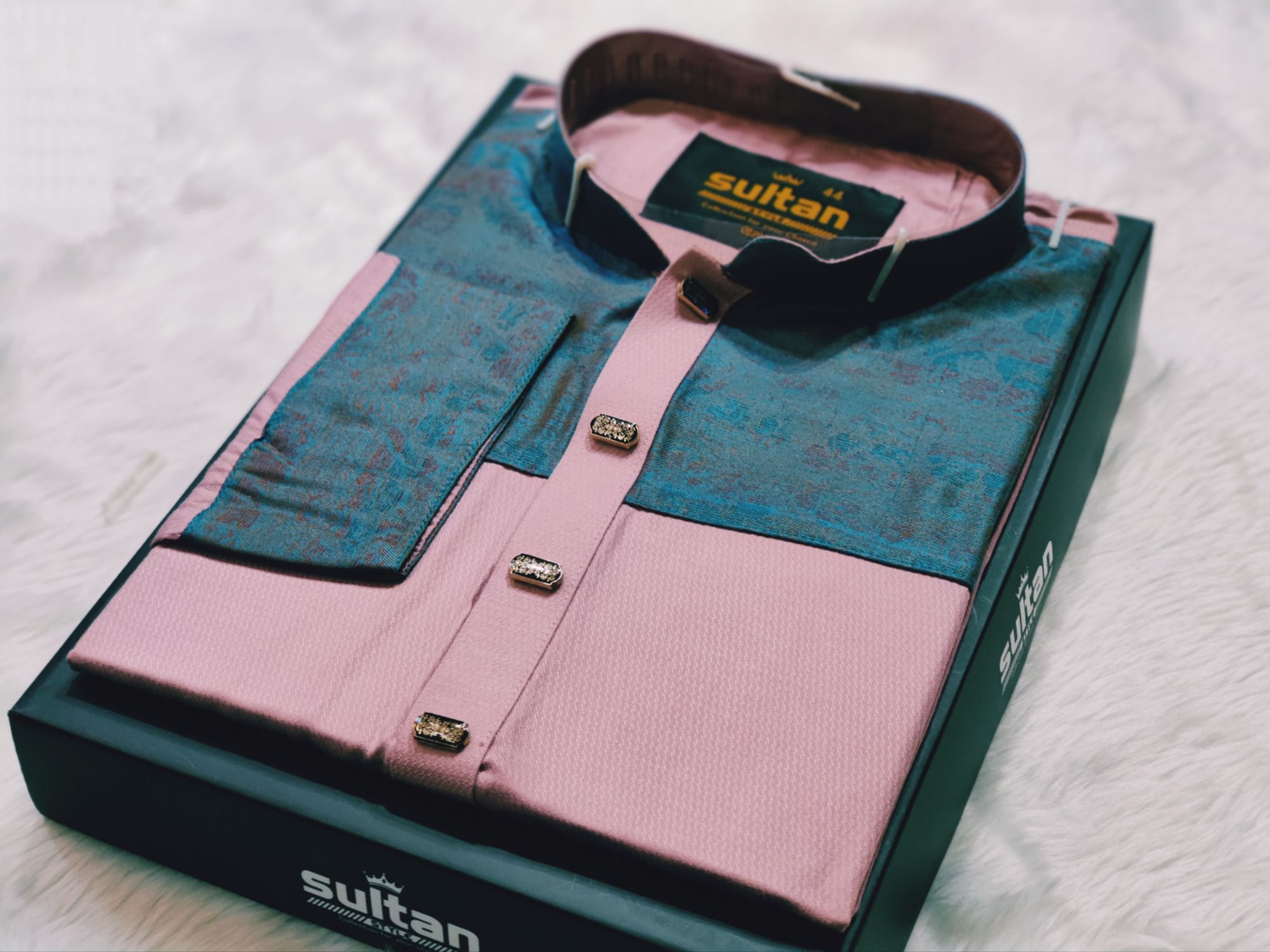 Picture of Mens premium Hand and chest contrast high quality panjabi