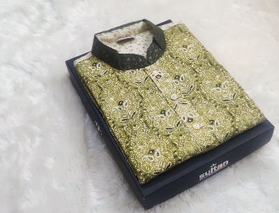 Picture of Micro stich febric mens viral panjabi exclusive ambrodary work panjabi