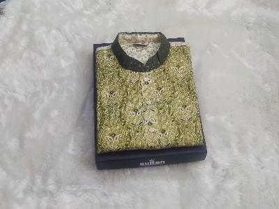 Picture of Micro stich febric mens viral panjabi exclusive ambrodary work panjabi