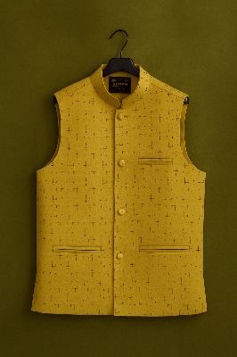 Picture of premium print coat for mens. waists panjabi coat for men