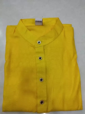 Picture of yellow night special panjabi  holuder Fasionable various colour kids to men panjbi