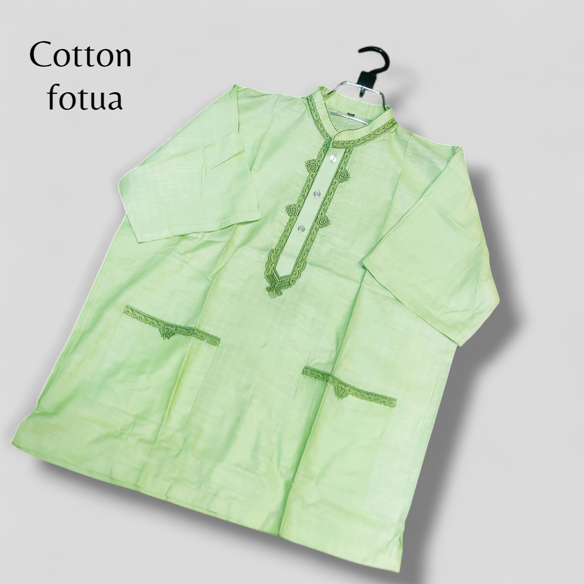 Picture of Mens new summer special cotton febric ambrodary work panjabi