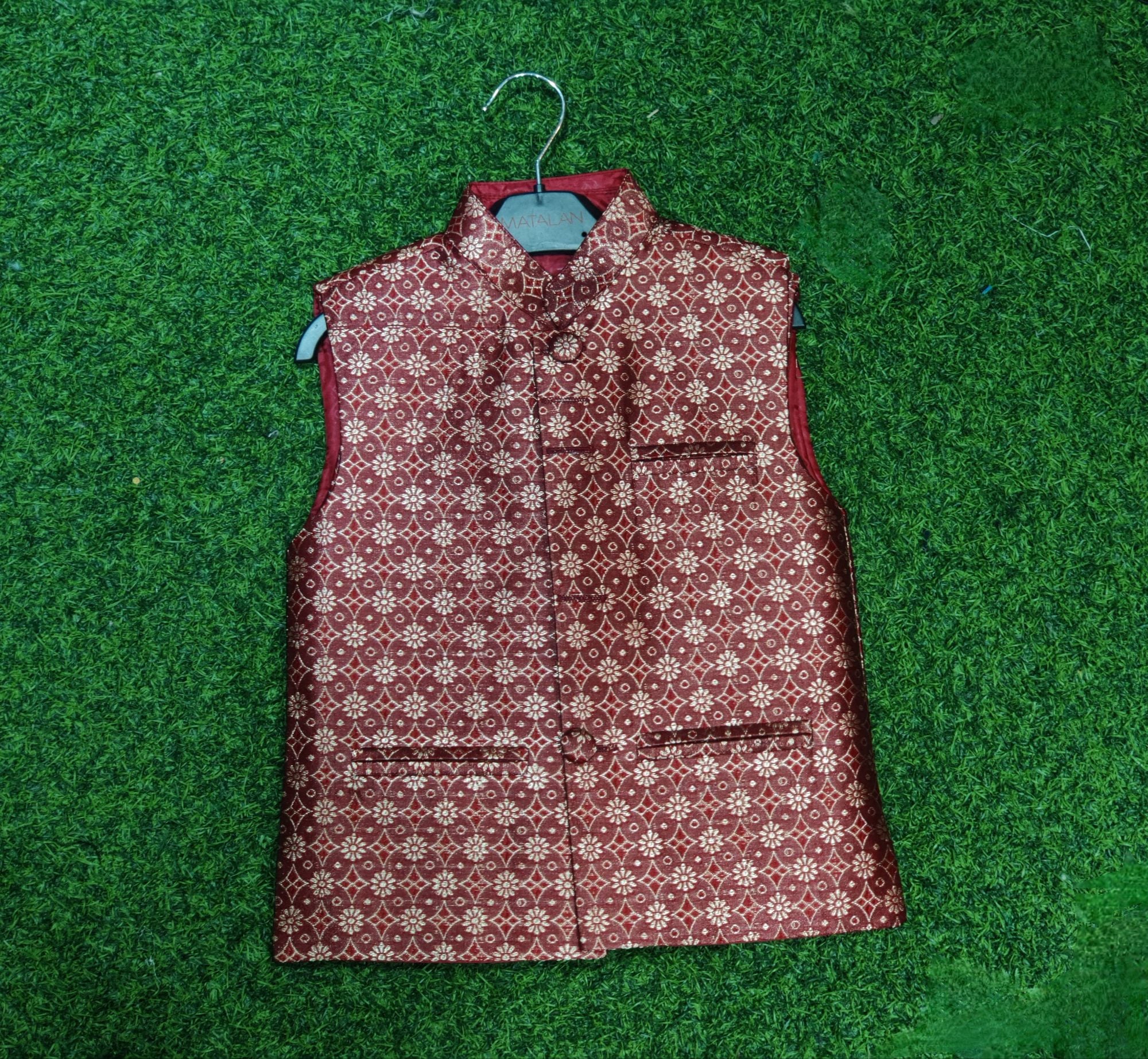 Picture of Boys Indian katan waist coat  premium waist coat(1