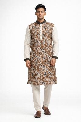 Picture of Mens Boisakh special super duper Digital print panjabi