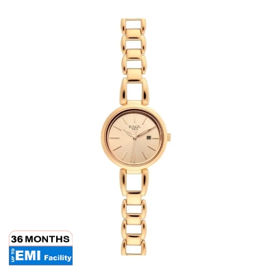 Picture of Titan 2642Wm01 Raga Viva Rose Gold Dial Quartz Metal Strap Watch For Women