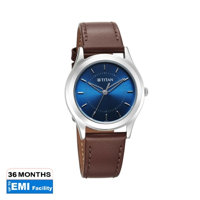 Picture of Titan Karishma Zing Quartz Analog Blue Dial Leather Strap Watch for Men