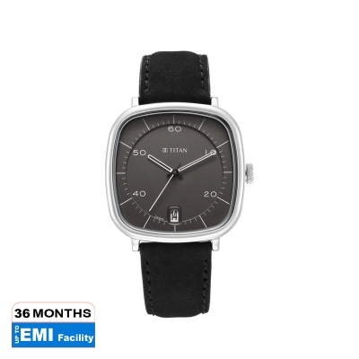 Picture of Titan Neo Curve Quartz Analog Anthracite Dial Black Leather Strap Watch for Men