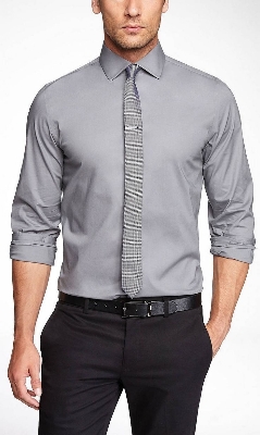 Picture of GRAY Long sleeve formal party shirt for men (party shirt) Grey