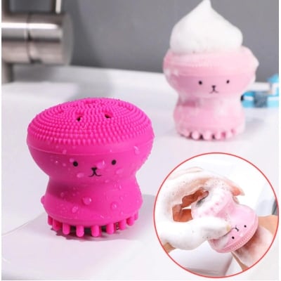 Picture of Facial Cleansing Brushes Silicone Cute Octopus Facial Cleanser Pore Cleanser Exfoliator Face Scrub Washing Brush Skin Care Tools 