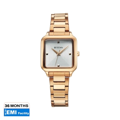 Picture of Titan Horizon Quartz Analog White Dial Stainless Steel Strap Watch For Women