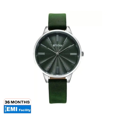 Picture of Titan Neo Quartz Neo Quartz Analog Green Dial Leather Strap Watch For Women (2648Sl11)