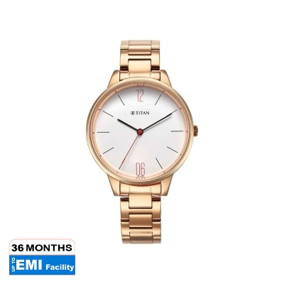 Picture of Titan 2648Wm03 Quartz Analog White Dial Watch For Women