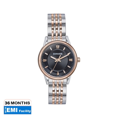 Picture of Sonata Blue Round Dial Multicolour Strap Watch For Ladies