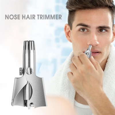 Picture of Nose Hair Trimmer Ear Portable Razor Manual Cutter Stainless Steel Nose Trimmer for men Silver