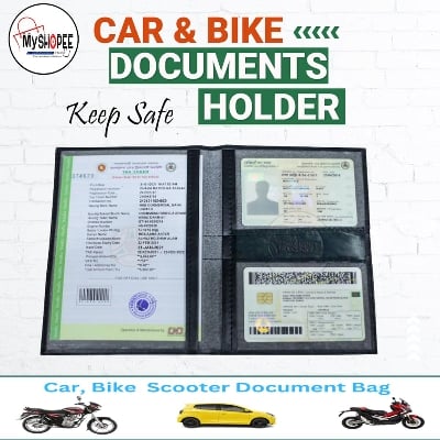 Picture of Bike & Car Document Holder Wallet Bag Pu Leathe Black