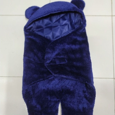 Picture of Baby Sleeping Bag Ultra-Soft Fluffy Fleece Newborn Receiving Blanket... Navy Blue