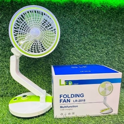 Picture of New Rechargeable Folding Table Fan with Led Light Multicolor