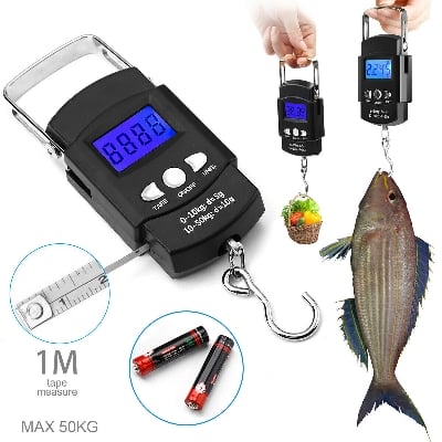 Picture of Digital Hanging Weight Scale-Weiheng, Electronic Portable LCD Digital Scale Double Precision Luggage Weight Scale Balance Scales For Hanging Hook Travel Black