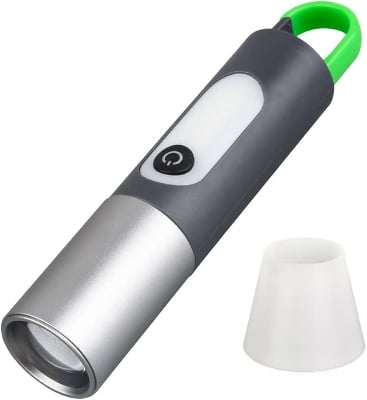Picture of Zerodis Portable Telescopic Flexible Extensible Led Flashlights Torch Magnetic Head Pick Up Tool Flash Light Lamp Mini Pocket Flashlight with Clip, Small Flashlights for Inspection, Work Black