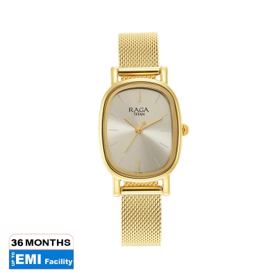 Picture of Raga Viva Champagne Dial Stainless Steel Strap Watch