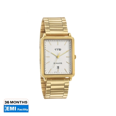 Picture of Sonata Essentials White Dial Analog with Day and Date Watch for Men