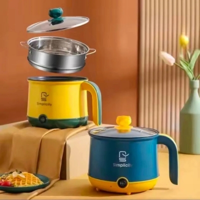 Picture of 1️⃣ Mini Portable Electric Rice Cooker with Steamer – Travel & Home Use Multicolor