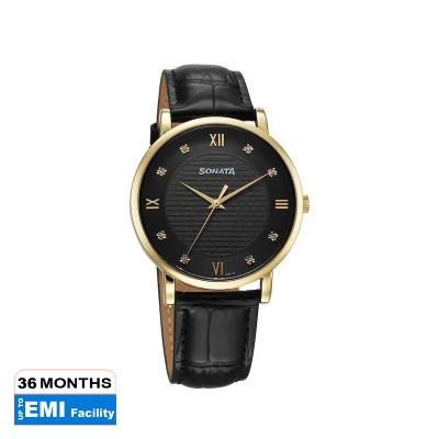 Picture of Smart Plaid in Blue Dial Leather Strap Watch