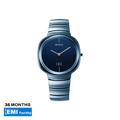 Picture of Titan Edge Squircle Blue Dial Ceramic Strap Watch for Men