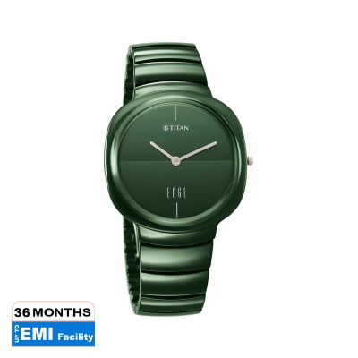 Picture of Titan Squircle Camo Quartz Analog Green Dial Ceramic Strap Watch For Unisex