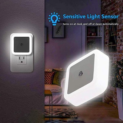Picture of Ayan Auto On/Off Mini Wall LED Night Light Bedroom Nightlight White