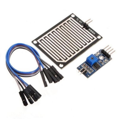 Picture of RAIN SENSOR Large Area Rain Sensor DC 3V 5V Weather Raindrops Rainwater Module Rain Sensors With Digital & Analog Output Rain Humidity Detection Sensor Electronics Circuitry & Parts (Silver)