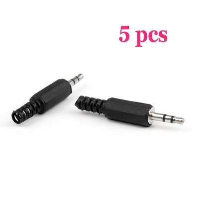 Picture of 3.5mm Stereo Male Plug Jack Audio Adaptor Connectors Plastic solder- 5 PCS