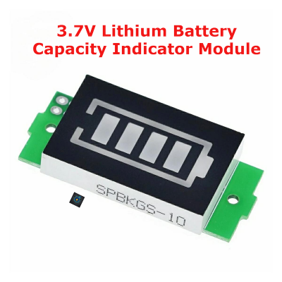 Picture of 1S - 4S-8S Single 3.7V Lithium Battery Capacity Indicator Module 4.2V Blue Display Electric Vehicle Battery Power Tester Li-ion (Black)
